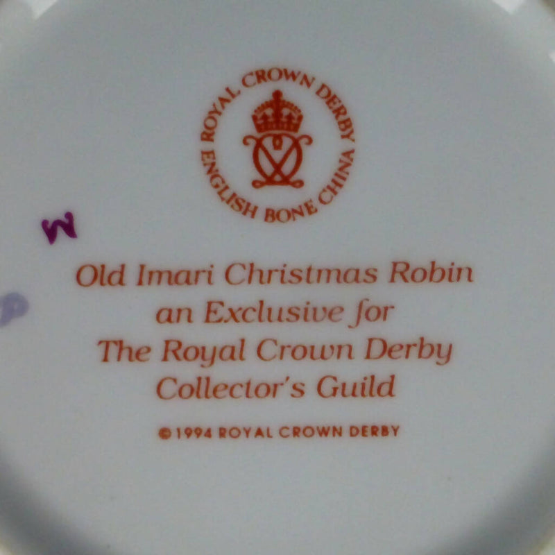 Royal Crown Derby Old Imari 1128 Christmas Robin Tray