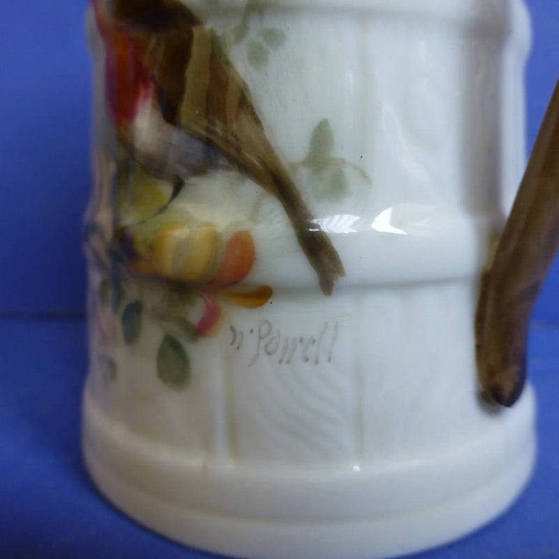 Royal Worcester Barrel Jug Robin Signed By William Powell C1926