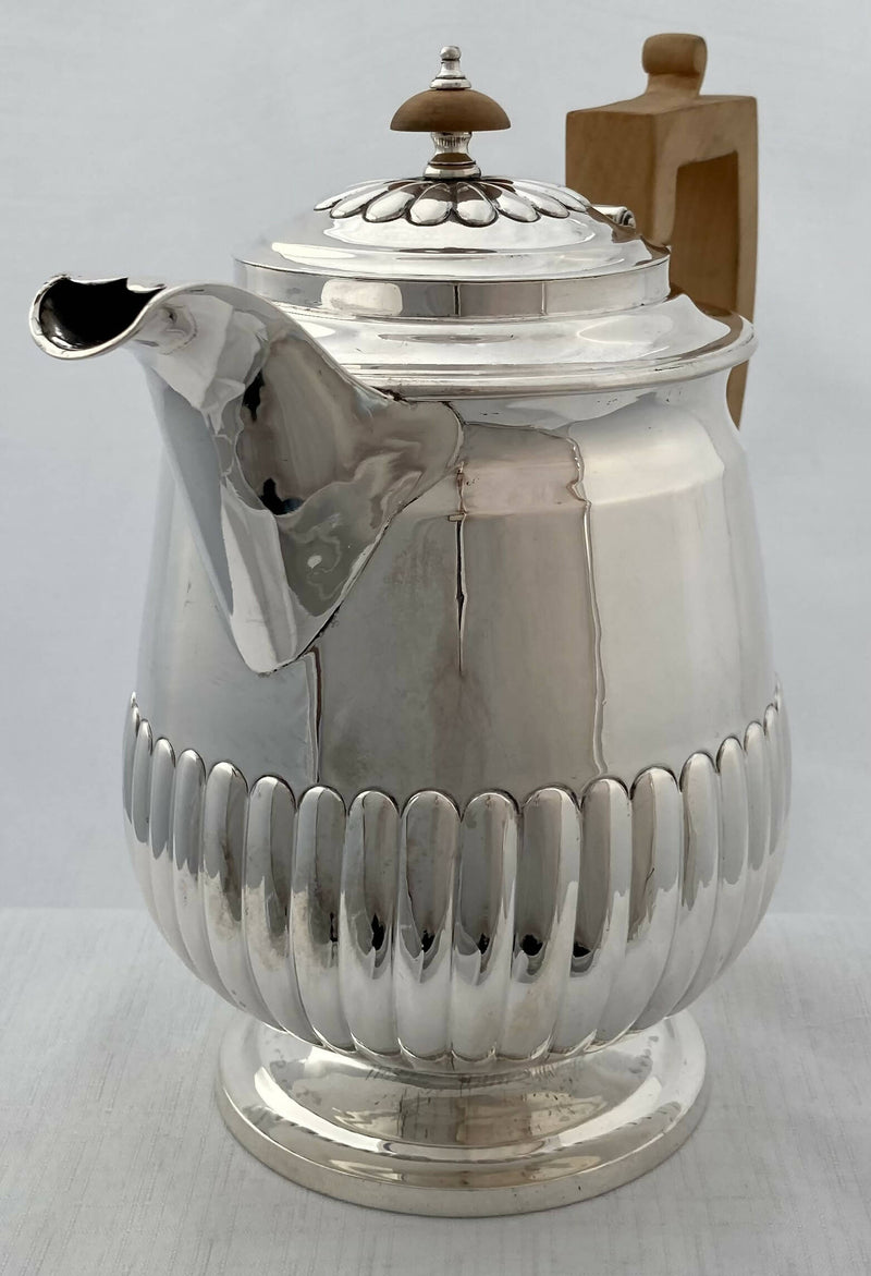 Georgian, George IV, Silver Hot Water Jug. London 1820 James Wintle. 20.1 troy ounces.