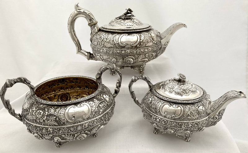 Georgian, George III, Silver Tea Service. York 1819 James Barber & William Whitwell. 51 troy ounces.