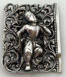 Late 19th Century Burmese White Metal Figural Relief Buckle.