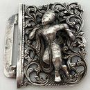 Late 19th Century Burmese White Metal Figural Relief Buckle.