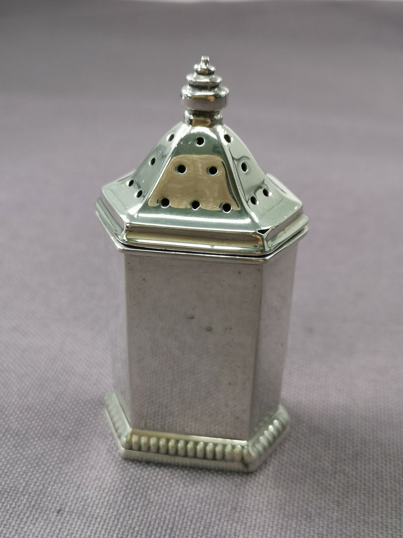 Vintage Solid Silver Pepper Pot