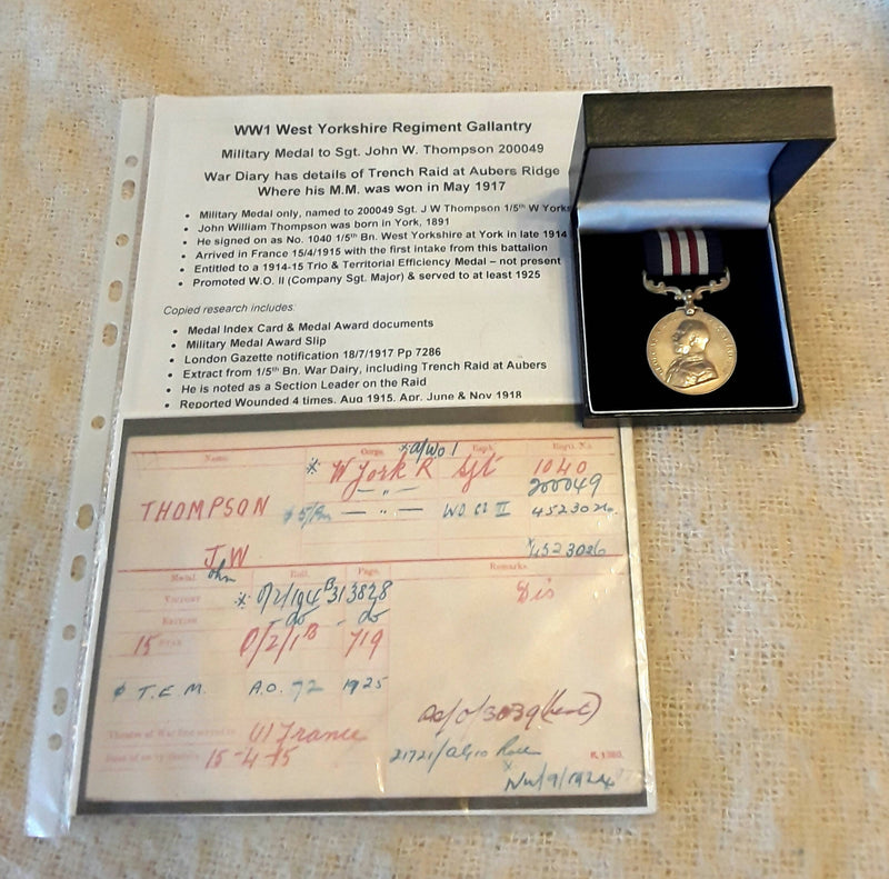A World War 1 Military Medal For Gallantry.