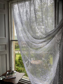 Victorian period design white cotton lace curtain 58”/104”