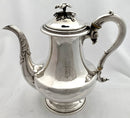 William IV Silver Armorial Coffee Pot. Sheffield 1835 Hawksworth & Eyre. 23.9 troy ounces.
