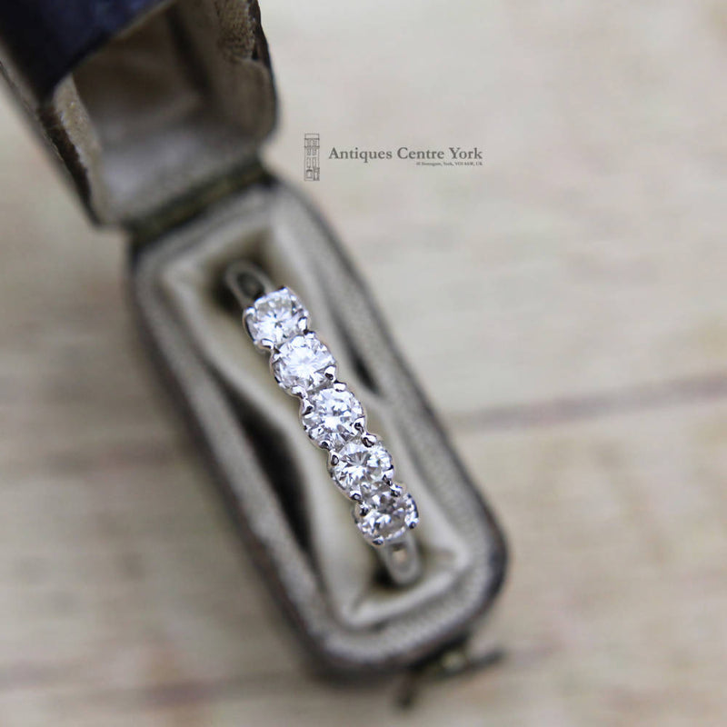 18ct White Gold Diamond 0.50ct Five Stone Ring