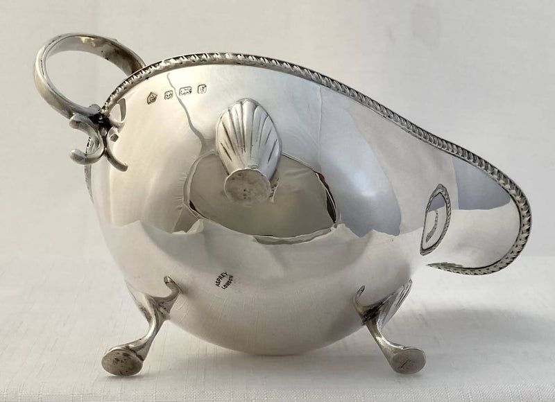 Edwardian Silver Sauce Boat. Birmingham 1905 Asprey & Co. 4.5 troy ounces.