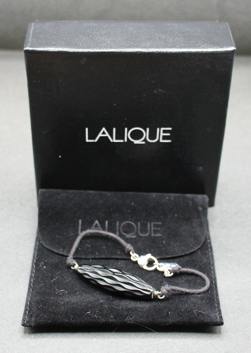 Lalique “Briolette” black crystal bracelet