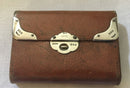 Victorian silver mounted leather aide memoire case with propelling pencil. London 1896 Thomas De La Rue & Co.
