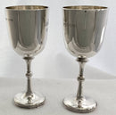 Pair of Silver Trophy Goblets for future Royal Navy Admiral P. M. R. Royds on H.M.S. Victoria. London 1891/92 George Jackson. 6 troy ounces.