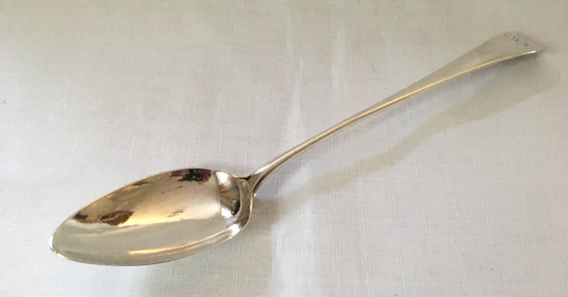 Georgian, George III, silver basting spoon. London 1799 Peter & Ann Bateman. 3 troy ounces.
