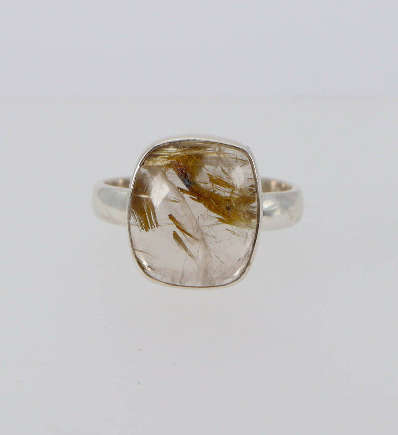 Vintage Silver & Rutilated Quartz Ring