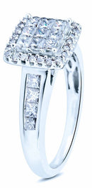 New 14K White Gold Certified Diamond Ring