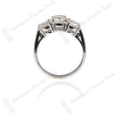 Certified 18ct White Gold Diamond 3.35cts Three Stone Ring