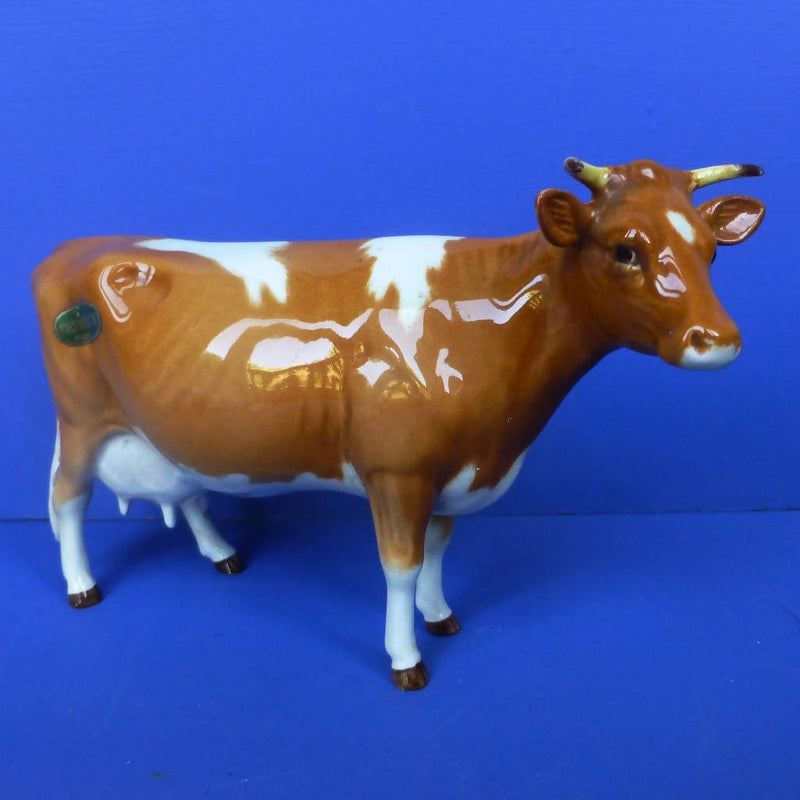 Beswick Guernsey Cow (First Version - Horns and Ears Separate) Model No 1248A
