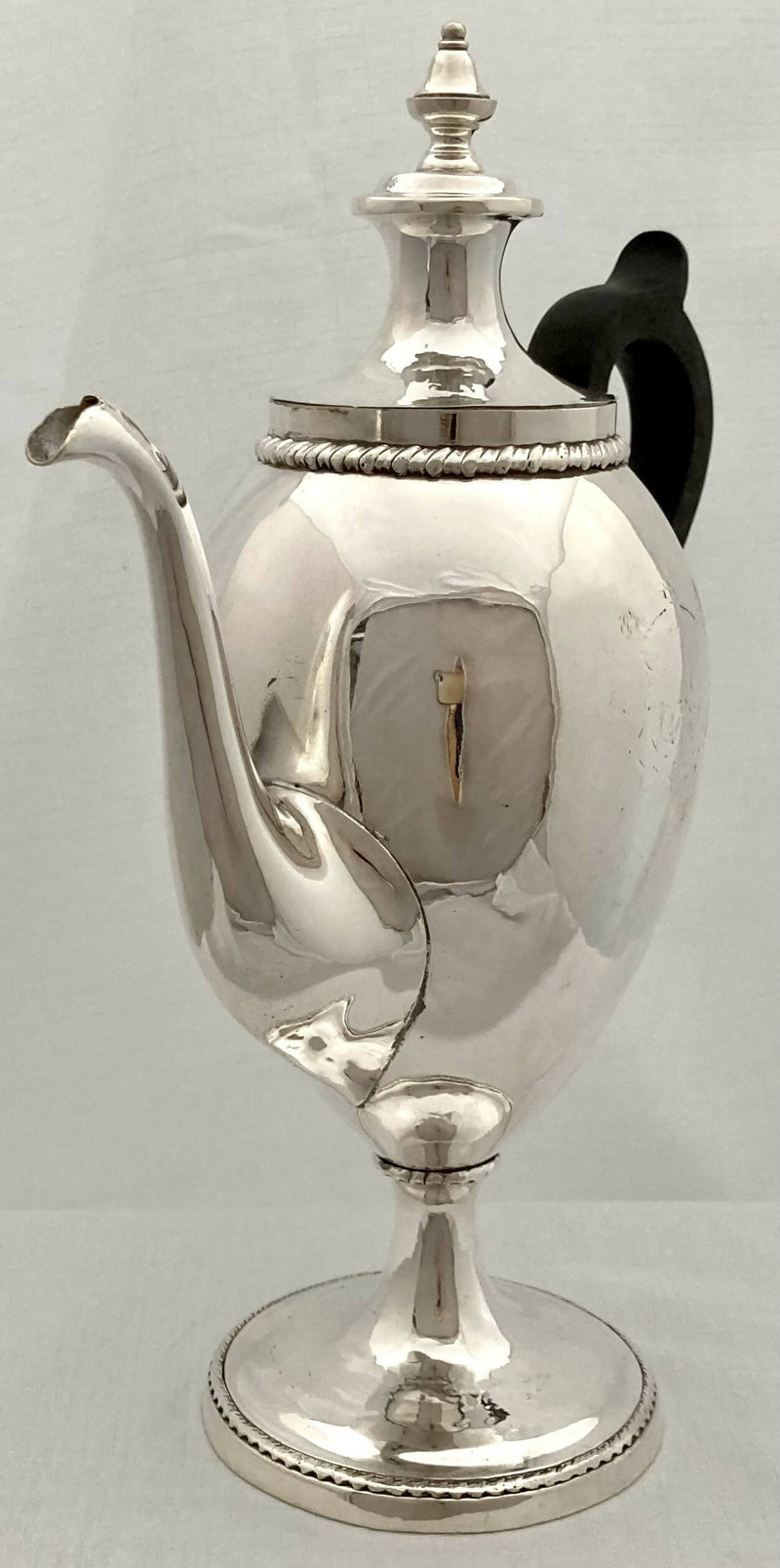 Georgian, George III, Old Sheffield Plate Pedestal Coffee Pot, circa 1800.