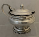 Georgian, George III, Silver Pedestal Mustard Pot & Liner. London 1816. 3.8 troy ounces.