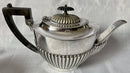 George V Period Silver Plated Tea Set with Part Fluted Decoration, Circa 1920's.