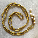 Freshwater cultured pearl lariat style necklace