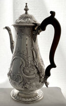 Georgian, George III, Silver Coffee Pot. London 1802 William Hall. 23.4 troy ounces.