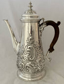 Georgian, George II, Silver Coffee Pot. London circa 1745 - 1760. 20.5 troy ounces.
