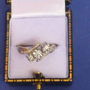 9ct Gold Diamond Ring (3 Stone 0.25ct) Size M