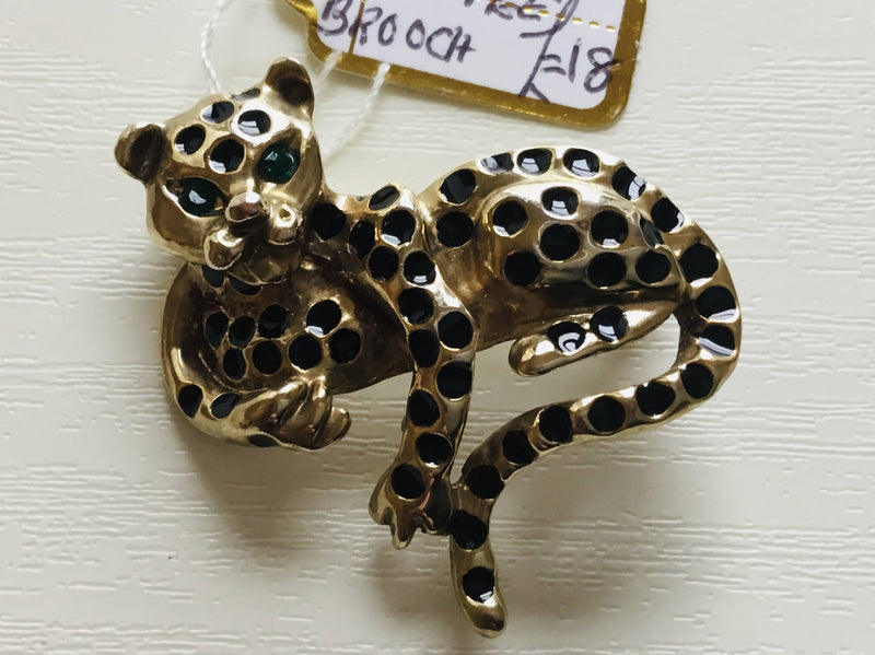 Leopard Vintage Brooch. 3.5 cm