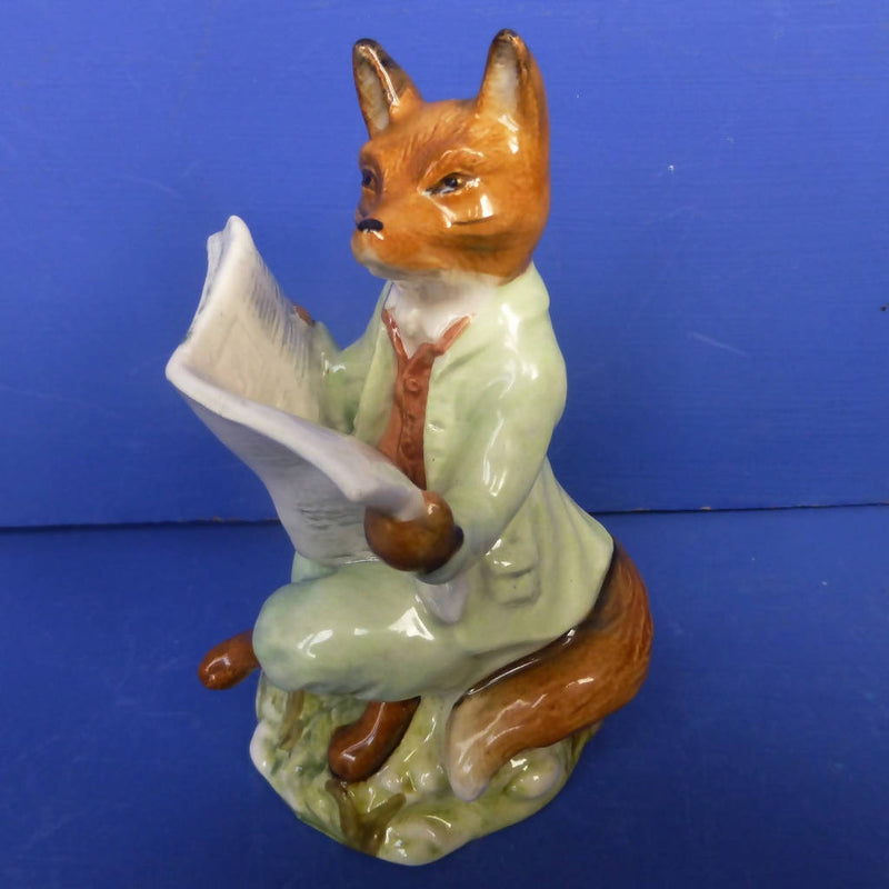 Royal Albert Beatrix Potter Figurine - Foxy Reading Country News - Boxed