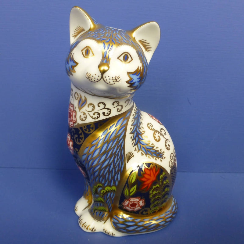 Royal Crown Derby Limited Edition Paperweight - Fireside Cat (Boxed)