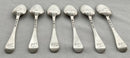 Georgian, George II, Set of Six Silver Hanoverian Pattern Tablespoons. London 1742 Ebenezer Coker. 12 troy ounces.