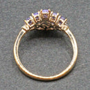 9ct gold tanzanite and diamond cluster ring