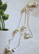 New Sterling Silver Station Necklace - Size 18