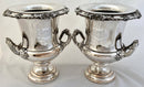 Georgian, George IV, Pair of Old Sheffield Plate Armorial Wine Coolers. Blagden, Hodgson & Co, Sheffield circa 1820.