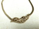 Vintage Christian Dior Gold Plated & Rhinestone Collar Necklace