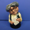 Royal Doulton Doultonville Toby Jug - Miss Studious The Schoolmistress D6722