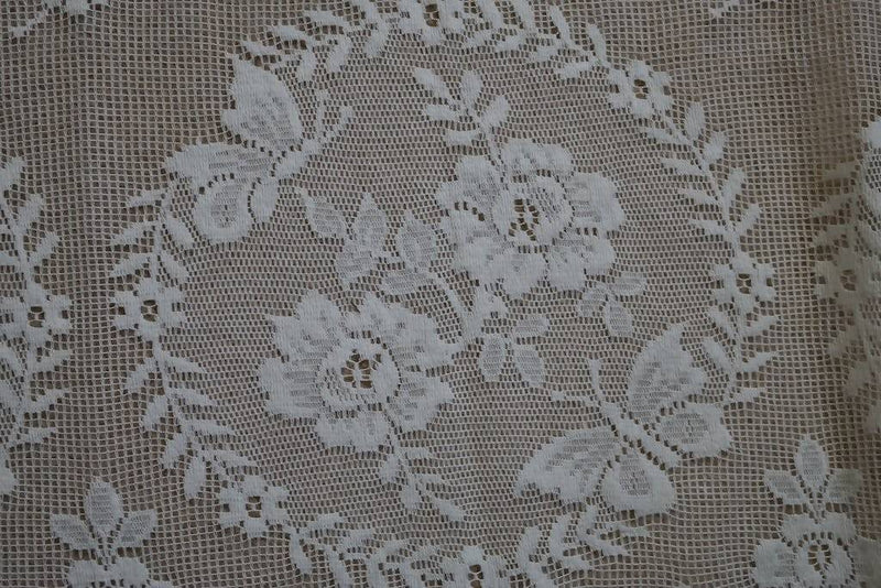 Bella Period design Cream cotton lace cafe curtain 29" drop off the roll per metre
