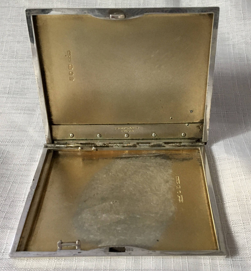 Asprey, George V, silver cigarette case. London 1929 Asprey & Co. Ltd. 3.6 troy ounces.