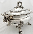 Victorian Silver Plated Lion Mask Soup Tureen, circa 1850.