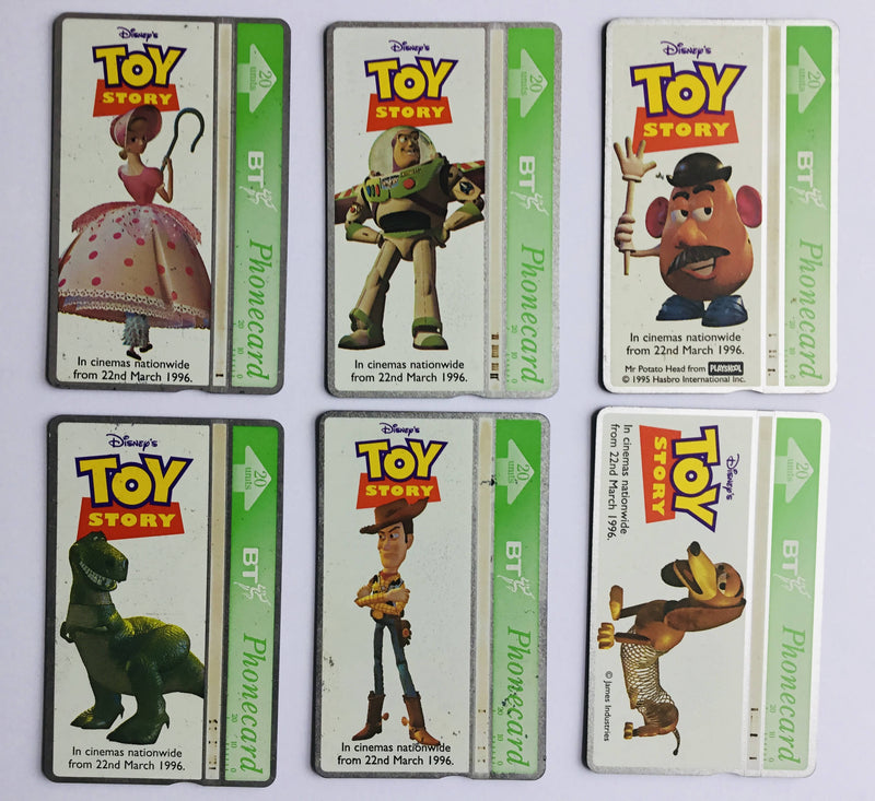 British Telecom Toy Story Disney used phone cards.