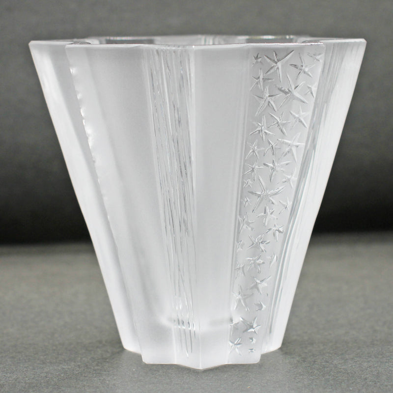 Lalique star shape vase