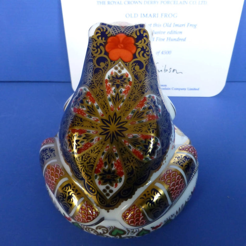 Royal Crown Derby Limited Edition Paperweight Old imari Frog (Boxed)