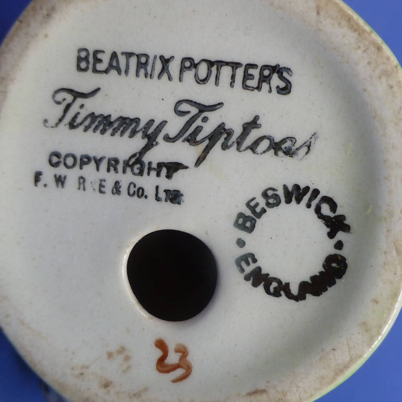 Beswick Beatrix Potter Figurine - Timmy Tiptoes Gold Circle Backstamp BP1A