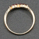 9ct gold fire opal wishbone ring