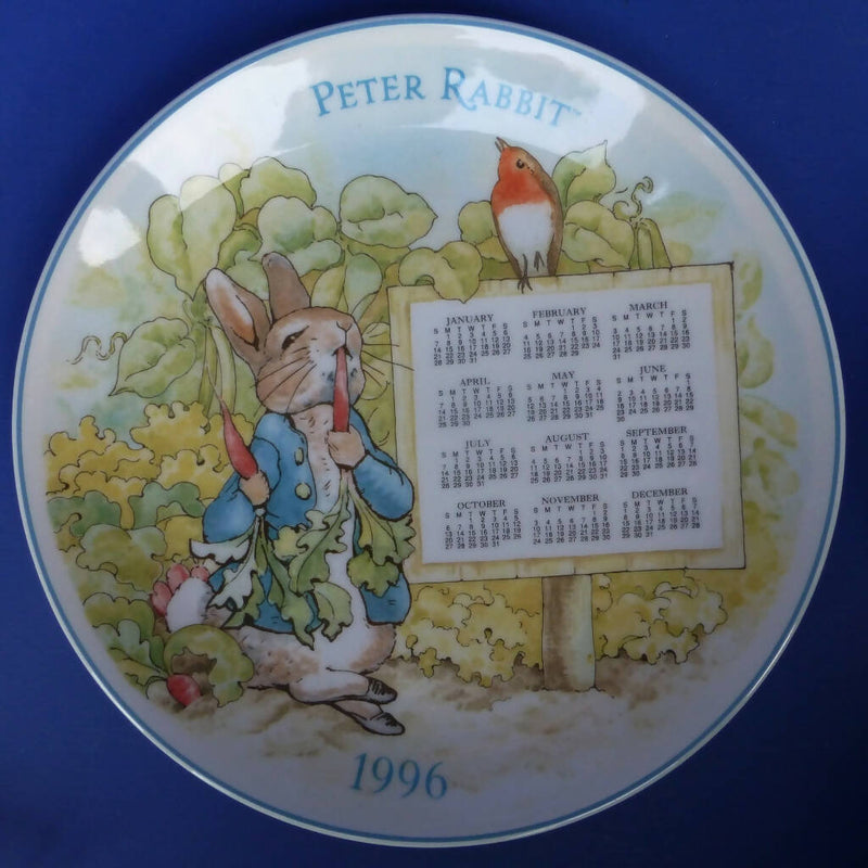 Wedgwood Beatrix Potter Peter Rabbit Calendar Plate - 1996