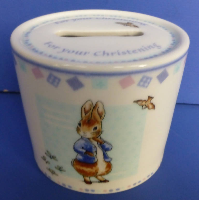 Wedgwood Beatrix Potter Peter Rabbit Christening Money Box