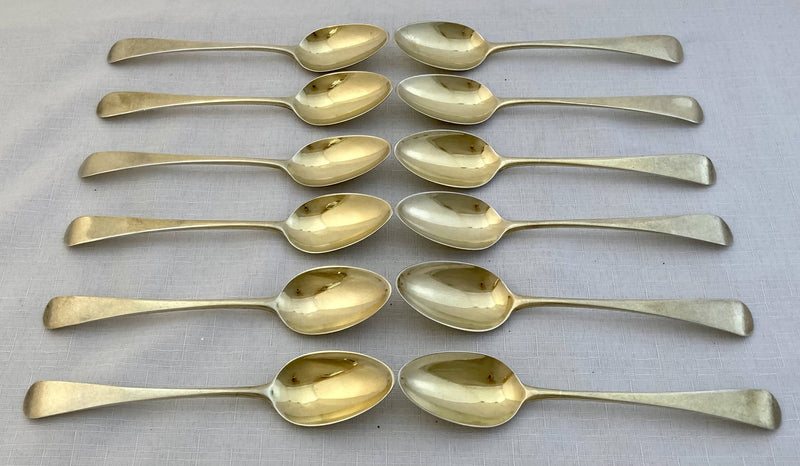 Georgian, George III, Thirty Six Piece Silver Gilt Dessert Service. London 1790 & 1791.