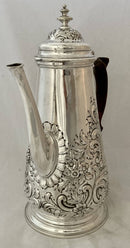 Georgian, George II, Silver Coffee Pot. London circa 1745 - 1760. 20.5 troy ounces.