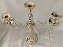 Georgian, George III, Pair of Old Sheffield Plate Three Light Candelabra, circa 1800 - 1810.