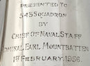 Silver Tankard Presented to 543 Squadron RAF by Chief of Naval Staff Admiral Earl Mountbatten.
